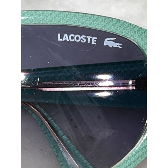 Lacoste Vintage Mint Green Gold Sunglasses 1990’s Green Pattern - Picture 5 of 16